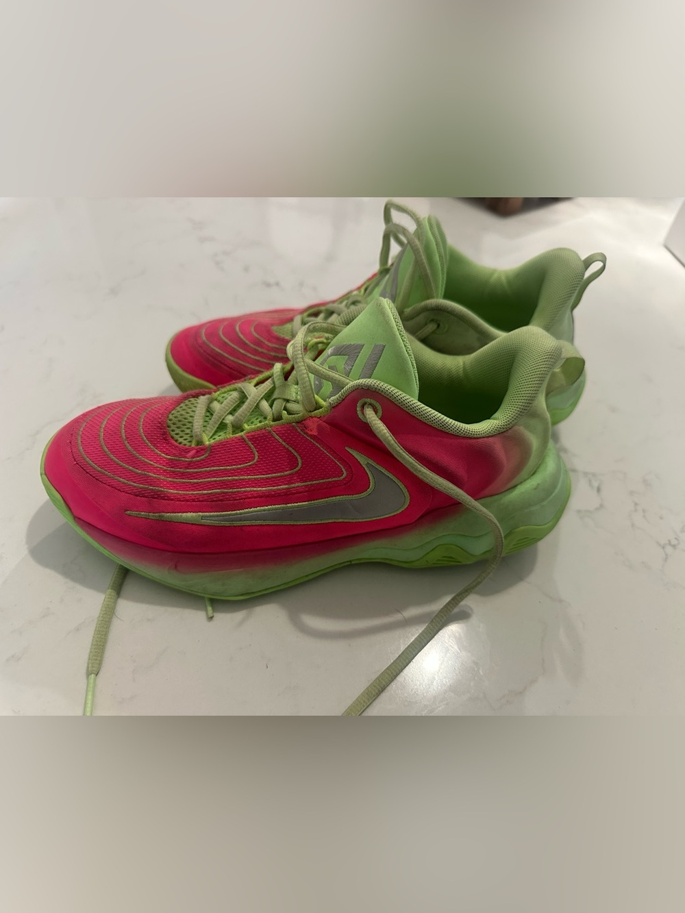 Nike Hot Pink and Lime Green Running Shoes